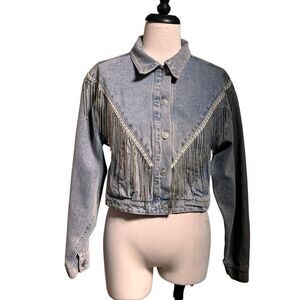 Blue B Nashville Rhinestone Fringe Denim Jacket